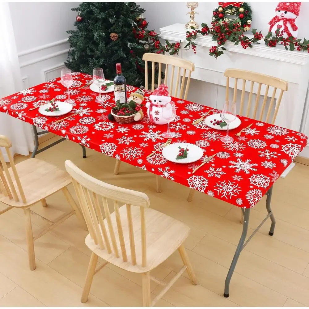 Smiry Plastic Waterproof Christmas Tablecloth NEW